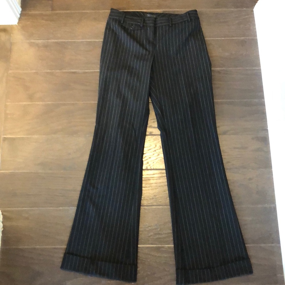 Adorable black w/white pinstripes suit pants